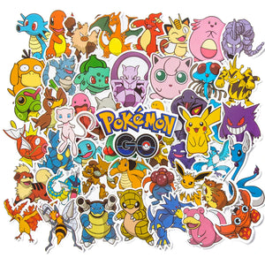 Kawaii Anime Stickers - Cute Waterproof Cartoon Decals for Laptops, Suitcases, Bikes (10/30/50 Pcs)