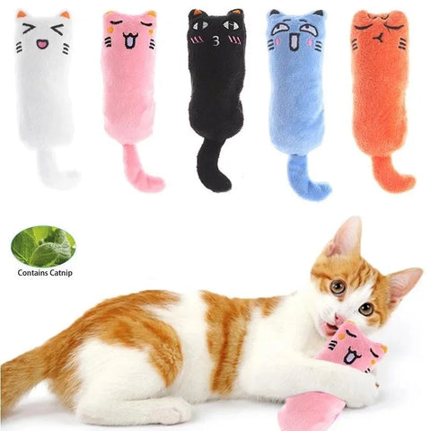 Catnip Chew Toy for Cats - Plush Kitten Dental Pillow
