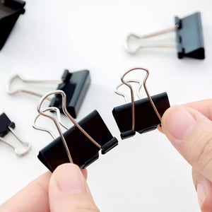 10 Pack Metal Binder Clips Assorted Sizes for Paper, Documents, Photos, Office and School Organization