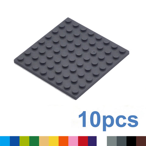 10pc Multicolor 8x8 Building Bricks Set for Kids DIY Play Projects