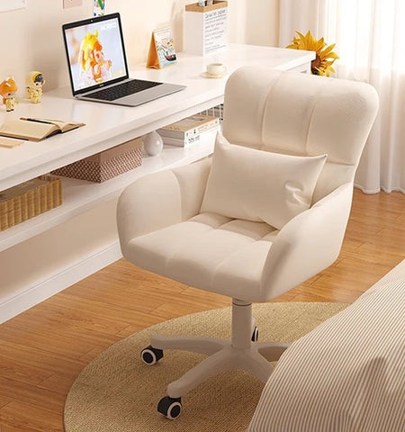 Ergonomic Computer Desk Chair, Home Office Backrest, Study and Makeup Seating for Girls