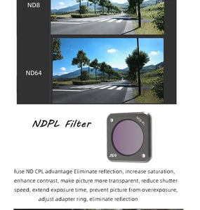 Camera Lens Filters for DJI Osmo Action 2: Aluminum UV, CPL, ND, NDPL, Night Filters Accessories