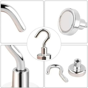 10-Pack Heavy Duty Magnetic Hooks Key Holders for Home, Kitchen, Bathroom Storage & Organization