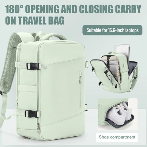 Flight Approved 40x30x15 Carry-on Travel Backpack, Large Cabin Luggage for Women & Men