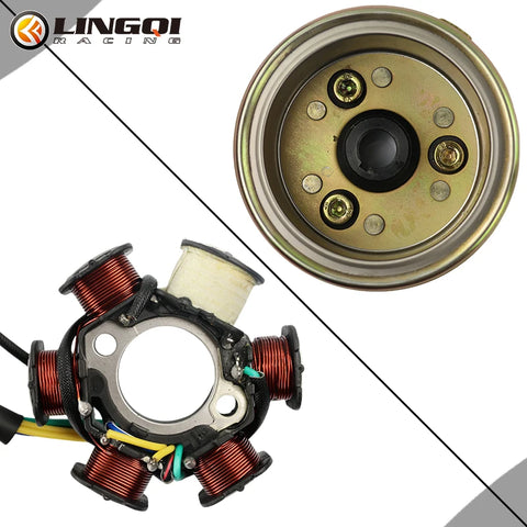 6-Coil Motorcycle Ignition Stator for Electric Start 70cc-125cc Pit Dirt Bike ATV