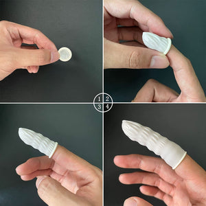 100pcs Disposable Latex Finger Cots Non-slip Anti-static Fingertip Protectors Rubber Gloves