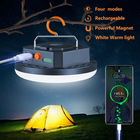 10,000mAh Rechargeable LED Tent Lantern Portable Emergency Camping Bulb Flashlight for Outdoor and Home
