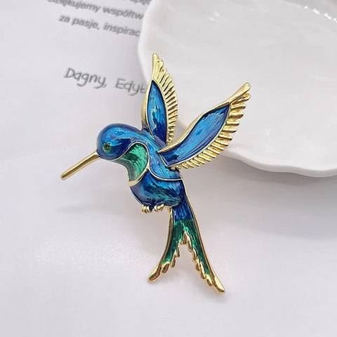 Charming Flying Bird Brooch for Women - Hummingbird, Phoenix, Pigeon, Crane, Flamingo Pin for Party or Casual Wear