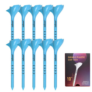 10-Piece Angled Plastic Golf Tees 10° for Improved Distance