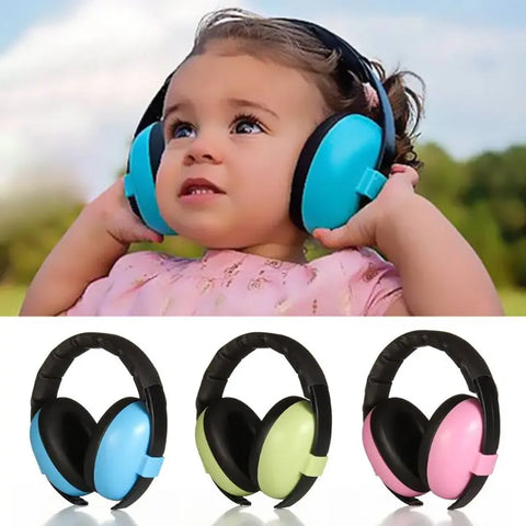 Baby Noise-Canceling Earmuffs Sleep Headphones Ear Protection Soft Earplugs