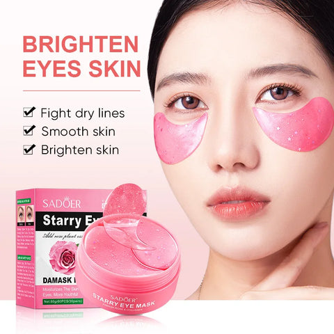 60-Pack Anti-Aging Collagen Eye Masks for Dark Circles & Puffiness