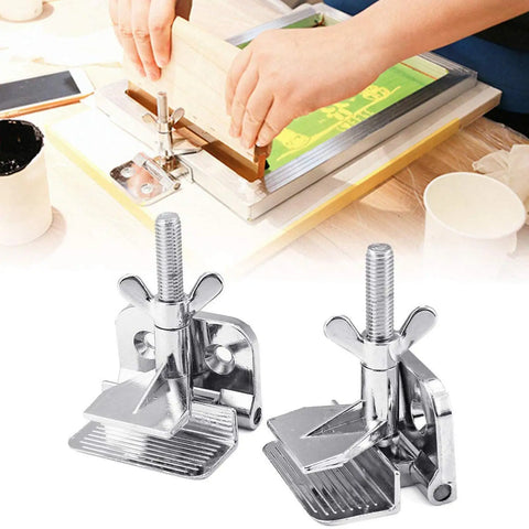 2pcs Hinge Clamps for Silk Screen Printing DIY Metal Butterfly Tool 60x85mm Arts Crafts Sewing Printmaking Set