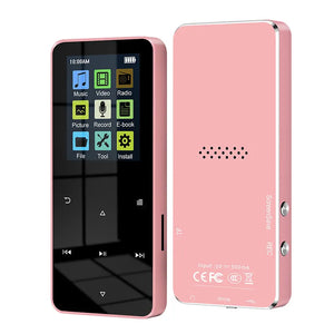 2" Metal Touch MP3 MP4 Music Player, Bluetooth 5.0, FM Radio, Alarm, E-book, Card Support