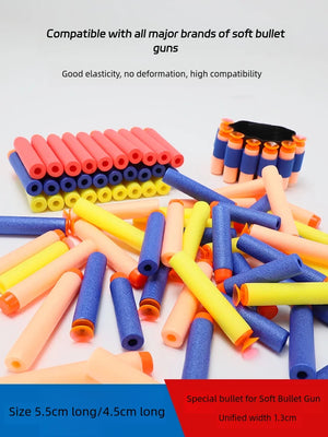 100-Pack 7.2cm Foam Dart Refills for Toy Blasters - Safe for Kids Ages 6+