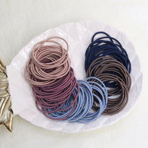 100pcs Elastic Hair Ties Rubber Bands Thin Ponytail Scrunchies for Women Men Hair Accessories
