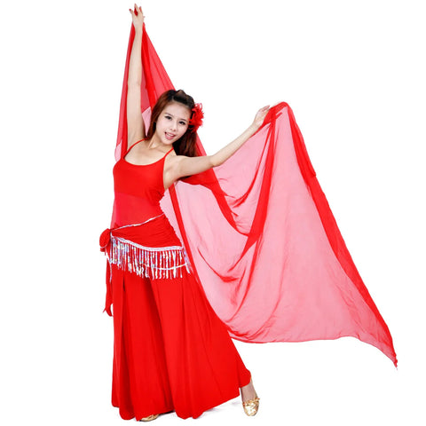 Chiffon Dance Veil Shawl Scarf Pure Color Lightweight 250cmx120cm Belly Dance Accessory