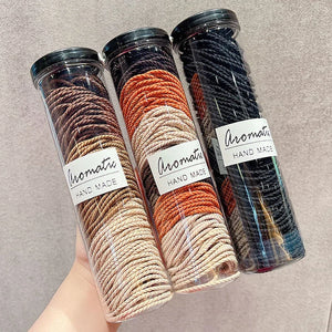 100 pcs Seamless Elastic Hair Ties Non-Slip Hair Rings Ropes for All Hair Types