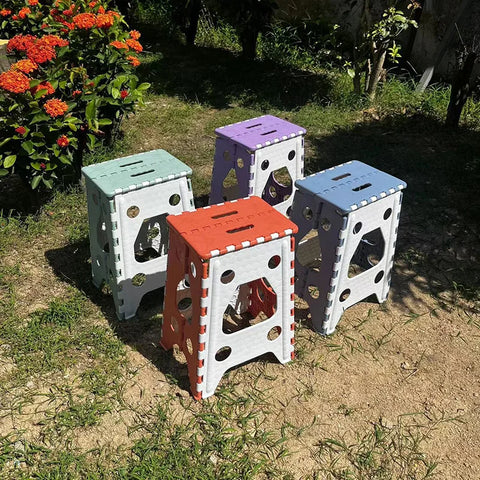 Foldable Plastic Camping Chair Portable Outdoor Stool Dining Table Seat Fishing Chair