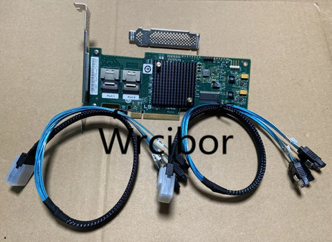6Gbps SAS HBA IT Mode Card 9200-8i IBM M1015 9211-8i FW P20 for ZFS FreeNAS Unraid + 2 SATA Cables