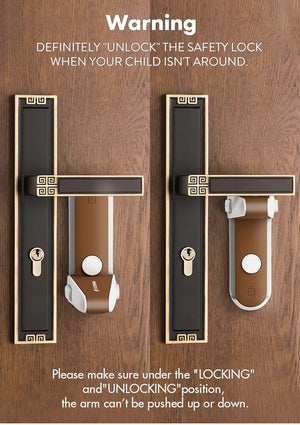 Childproof Door Lever & Knob Lock - Easy Install Baby Proofing for Home Safety