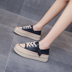 Women's Platform Sneakers 2025 - Fashion Lace-Up Walking & Running Shoes, Comfortable & High Quality