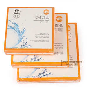 100pcs Lab Filter Paper Cotton Fiber 7cm-18cm Fast/Medium/Slow Qualitative Filtration