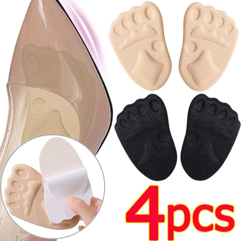 Forefoot Shoe Inserts Non-Slip Cushions, Half Insoles for High Heels, Pain Relief and Size Reduction Pads