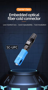 100pcs Fiber Optic Splice Connectors SC-APC/SC-UPC FTTH Quick Connect Kit