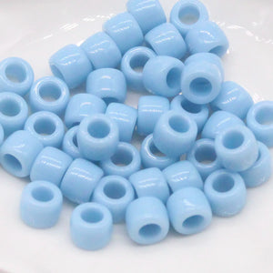 100pcs 6x9mm Colorful Pony Beads for DIY Bracelets, Necklaces, Crafts, Hair Jewelry Making