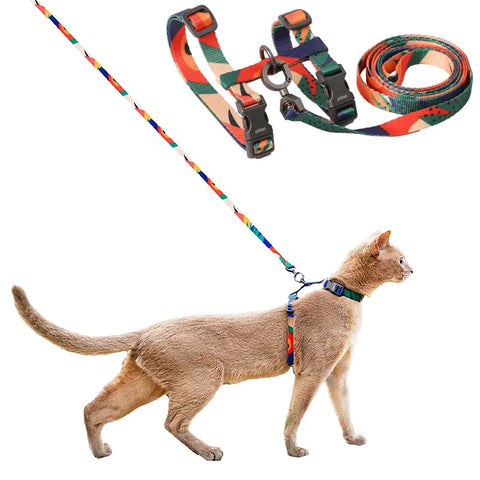 Escape Proof Cat Harness & Leash Set - Adjustable, Lightweight, Safe, Multiple Sizes