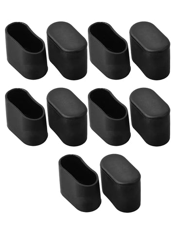 10pcs Oval Rubber Chair Leg Caps & Table Feet Floor Protectors - Furniture Cups Home Accessories