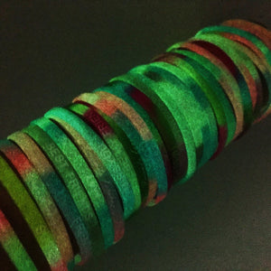 100pcs Assorted Silicone Bangle Bracelets Luminous Wristbands Fashion Jewelry