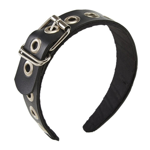 Gothic Steampunk PU Leather Buckle Headband - Punk Tiaras & Rock Headpiece