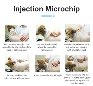 100 Pcs Pet Microchip 134.2kHz FDX-B Animal ID Chip with Syringe, ISO Standard