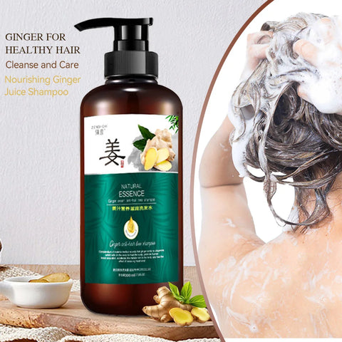 Ginger Hair Care Set: Moisturizing Shampoo 500ml & Scalp Therapy Oil