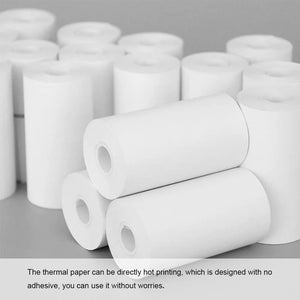 10 Rolls 57x25mm Thermal Paper for Kids Instant Print Camera - White Replacement Printing Paper Accessories
