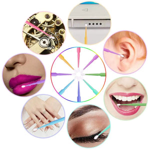 100-Pack Disposable Micro Brushes for Eyelash Extensions & Makeup