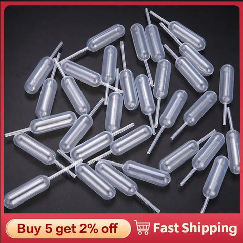 100-Pack 4ml Plastic Disposable Transfer Pipettes Dropper