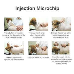 100 Pcs Pet Microchip 134.2kHz FDX-B Animal ID Chip with Syringe, ISO Standard