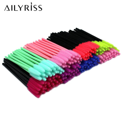 Disposable Silicone Mascara Wands 25-Pack for Lash Extensions & Makeup Tools
