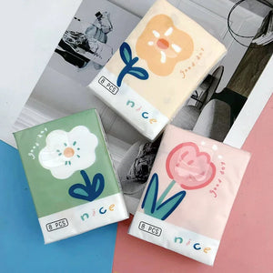 9-Pack Soft Floral Pocket Tissues - Portable, Travel-Ready Tissues