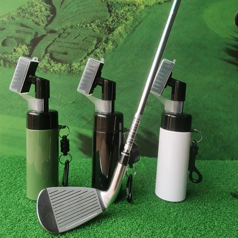 Golf Groove Cleaner Brush & Leakproof Spray Bottle Kit - Portable Automatic Water Golf Tool