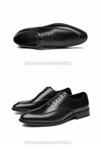 Men's 2025 Leather Dress Shoes, Breathable Classic Formal Oxfords for Office & Weddings