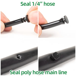 1/4" Drip Irrigation End Cap for Garden Watering Systems