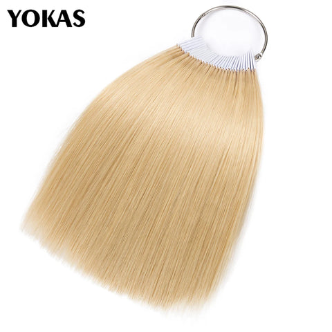 30pcs Human Hair Color Rings Strands for Hair Tests & Samples Hairdresser Supplies