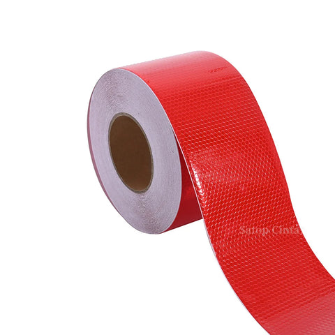 10cm High PVC Reflective Safety Tape for Road Traffic & Construction, Self-Adhesive Warning Stickers, 1m