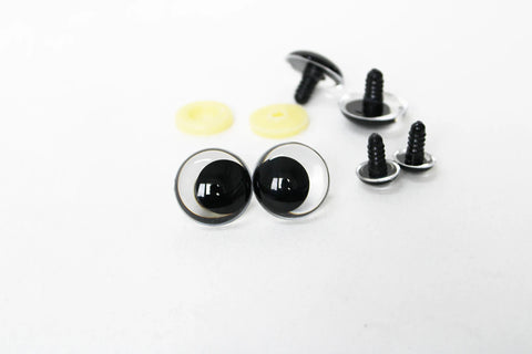 Craft Safety Eyes Set 20pcs with Washers, 12-28mm for DIY Projects