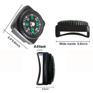 10-Pack Mini Wristband Compass Set - Portable Outdoor Hiking Camping Survival Navigation Tool