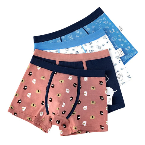 2-Pack Kids Cotton Boxer Shorts, Soft & Breathable Underwear, Ages 2-14