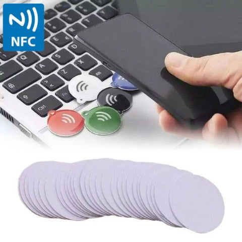 10pcs 25mm NFC 13.56MHz Tags Adhesive RFID NFC215 Coin Token for Phone Tagmo Game Card